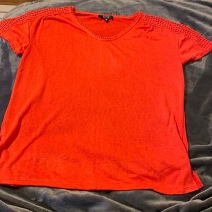 NWOT orange Modern Canvas short-sleeve shirt sz: L
